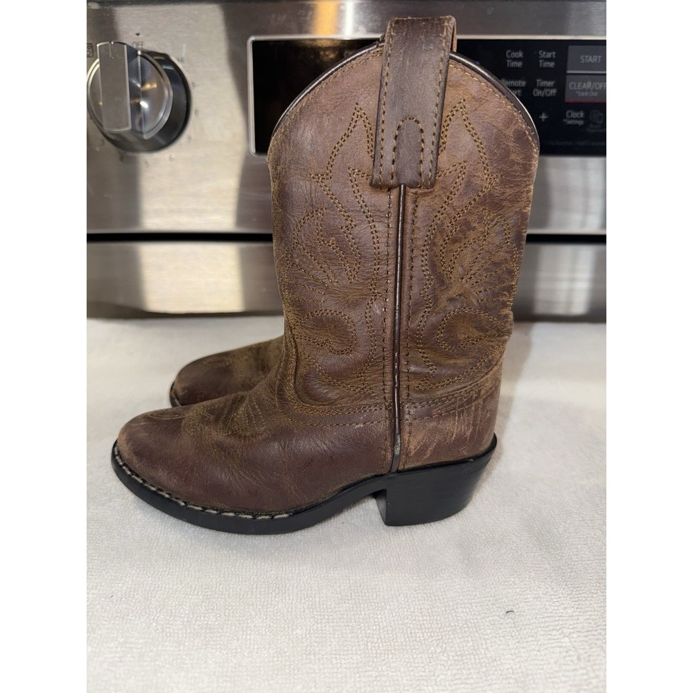 Masterson Boot Co‎ Size 8.5 M Brown Toddler Cowboy Boots - Picture 3 of 9